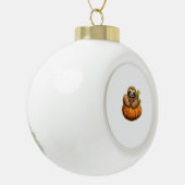 Sloth-Themenhalloween Oversized T - Shirt_1 Keramik Kugel-Ornament (Links)