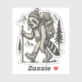 Sloth Tired Sloth Wandern Aufkleber (Blatt)