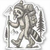 Sloth Tired Sloth Wandern Aufkleber (Vorderseite)