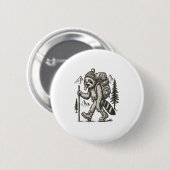 Sloth Tired Sloth Wandern Button (Vorne & Hinten)