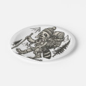 Sloth Tired Sloth Wandern Pappteller (Schrägansicht)