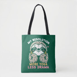 Sloth Tote Bag - Mehr Yoga Weniger Drama Tasche