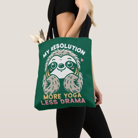 Sloth Tote Bag - Mehr Yoga Weniger Drama Tasche (Von Nahem)