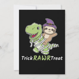 Sloth Trick Rawr Leckerei T-rex Mummy Costume Feiertagskarte