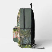 Sloth Tropical Rainforest Jungle Cactus Pink Bedruckter Rucksack (Rechts)