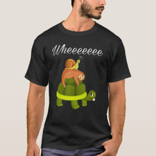 Sloth Turtle Snail Piggyback Animal Lazy Sloth Te T-Shirt