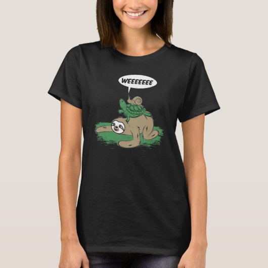 Sloth Turtle Snail Rennen Lazy Life Race für den M T-Shirt (Vorderseite)