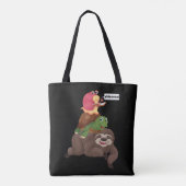 Sloth Turtle Snail Team Piggyback Slow Graphic Tasche (Rückseite)