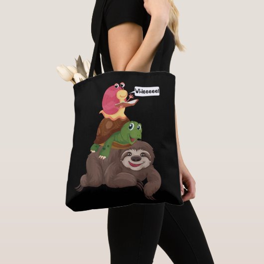 Sloth Turtle Snail Team Piggyback Slow Graphic Tasche (Von Nahem)