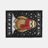 Sloth Ugly Christmas  Fleecedecke (Vorderseite (Horizontal))