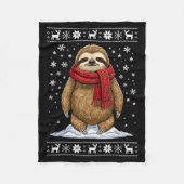 Sloth Ugly Christmas Fleecedecke (Vorderseite)