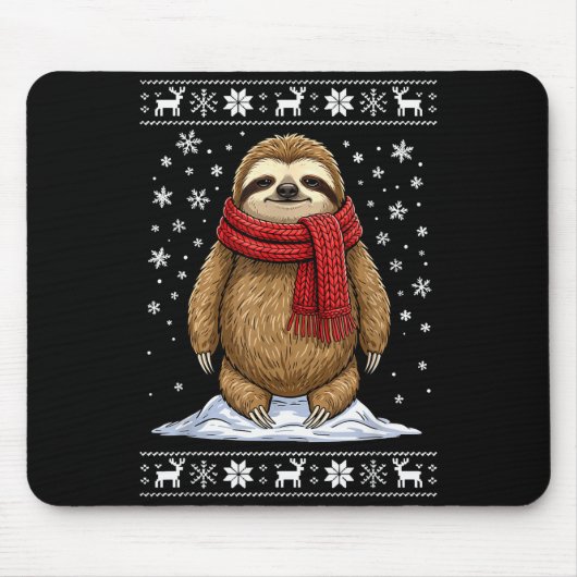 Sloth Ugly Christmas Mousepad (Vorne)