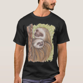 Sloth und Baby Black T - Shirt