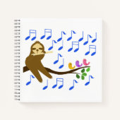 Sloth und Birds spielen Musik Notizblock (Vorderseite)