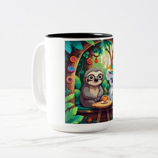 Sloth und Koala Coffee Tasse (Vorderseite Links)