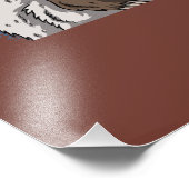 Sloth und Llama reiten bei Sonnenuntergang Boho Re Fotodruck (Ecke)