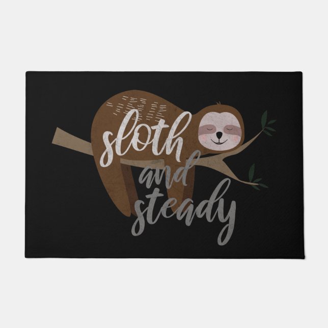 Sloth und Steady Fußmatte (Vorderseite)