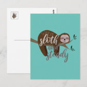 Sloth und Steady Postkarte (Vorne/Hinten)