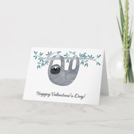 Sloth Valentine's Day Feiertagskarte