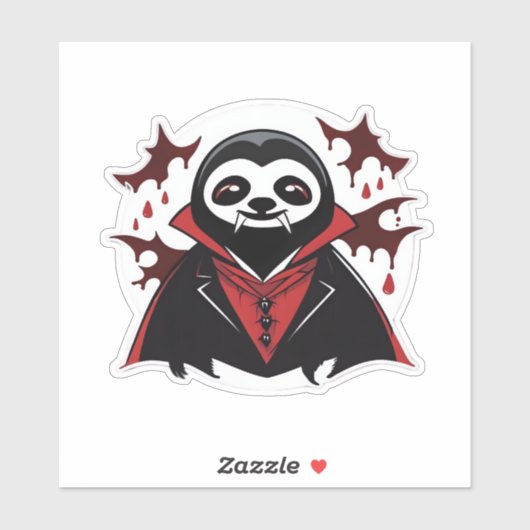 Sloth vampire Classic T - Shirt_1 Aufkleber (Blatt)