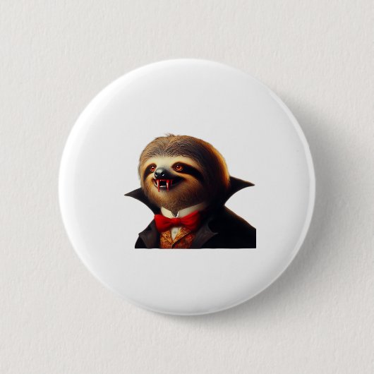 Sloth Vampire Classic T - Shirt Button (Vorderseite)