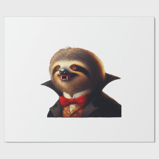 Sloth Vampire Classic T-Shirt Geschenkpapier (Flach)