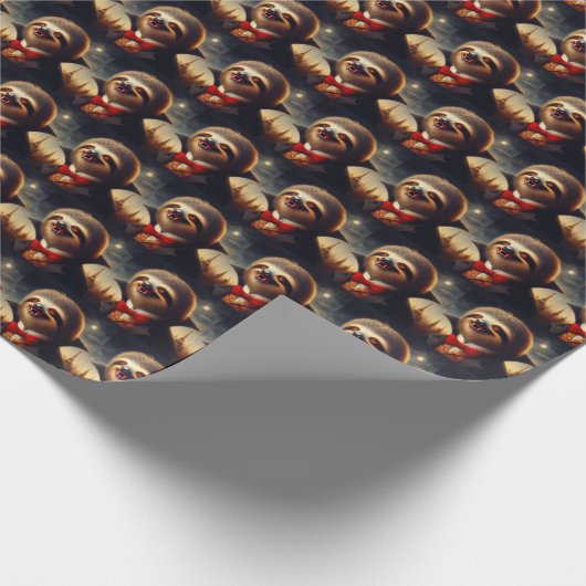 Sloth Vampire Geschenkpapier (Ecke)