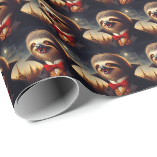 Sloth Vampire Geschenkpapier (Rolleneckpunkt)