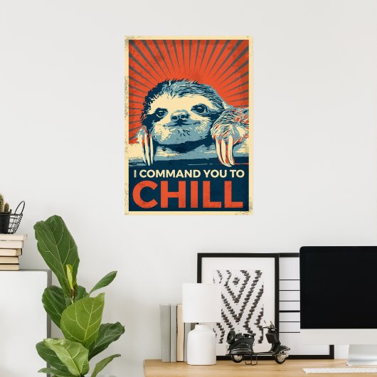 Sloth Vintag Poster (Heimbüro)
