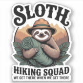 Sloth WanderSquad Funny Camping Aufkleber (Vorderseite)