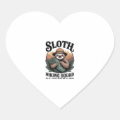 Sloth WanderSquad Funny Camping Herz-Aufkleber (Vorderseite)