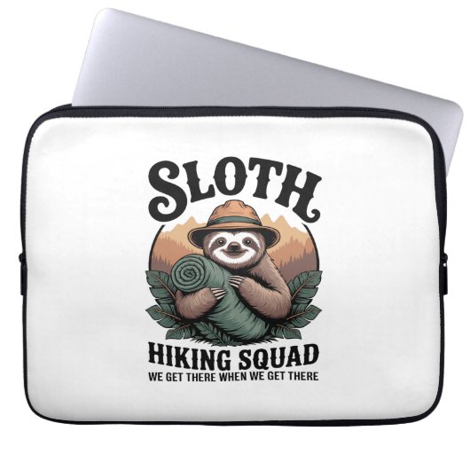 Sloth WanderSquad Funny Camping Laptopschutzhülle (Vorderseite)
