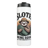 Sloth WanderSquad Funny Camping Thermosbecher (Vorderseite)