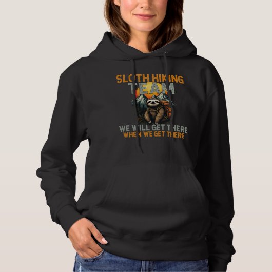 Sloth Wanderteam - Abenteuer im Freien Hoodie (Vorderseite)