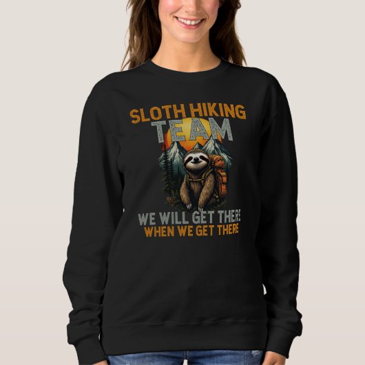 Sloth Wanderteam - Abenteuer im Freien Sweatshirt (Vorderseite)
