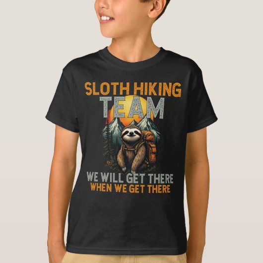Sloth Wanderteam - Abenteuer im Freien T-Shirt (Vorderseite)