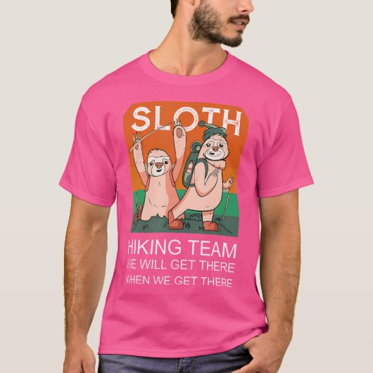 Sloth Wanderteam Mountain Bed Nickerchen Doze Tree T-Shirt (Vorderseite)