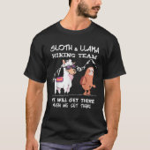 Sloth Wanderteam Sloth Llama Wanderberg T-Shirt (Vorderseite)