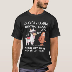 Sloth Wanderteam Sloth Llama Wanderberg T-Shirt