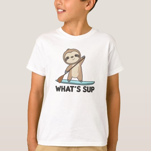 Sloth was SUP Team Paddling Funny Sloths T-Shirt (Vorderseite)