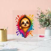 Sloth Watercolor Acrylschild (Hochzeit)
