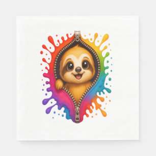 Sloth Watercolor Serviette