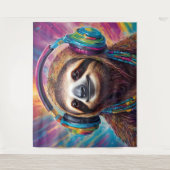 Sloth Wear Kopfhörer Wandteppich (Vorderseite)