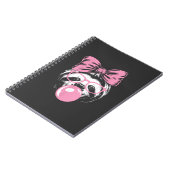 Sloth Wearing Glasses and Blowing Pink Bubble Gum  Notizblock (Linke Seite)