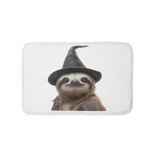 Sloth Wearing Halloween Witch Hat Classic T-Shirt Badematte (Vorderseite)