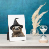 Sloth Wearing Halloween Witch Hat Classic T-Shirt Fotoplatte (Seite)