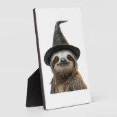 Sloth Wearing Halloween Witch Hat Classic T-Shirt Fotoplatte (Seite)