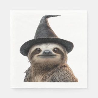 Sloth Wearing Halloween Witch Hat Classic T-Shirt Serviette