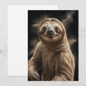 Sloth Wild Animal Elegante Dramatisches Nebelportr Ankündigung (Vorne/Hinten)