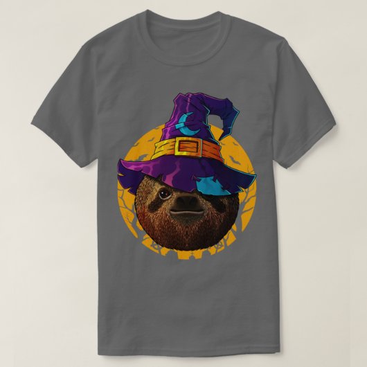 Sloth Witch Lazy Funny Halloween Kostüm Creepy Mo T-Shirt (Design vorne)